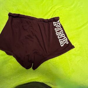 Pink Victoria Secrets sweat shorts large.
